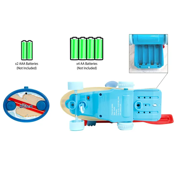 Disney Stitch RC diaľkovo ovládaný surfovací skateboard 25 cm - Jada Toys obrázok 5