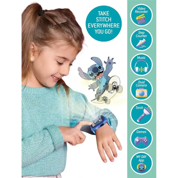 Disney Stitch vzorovaná smart hodinky - Lisciani obrázok 3