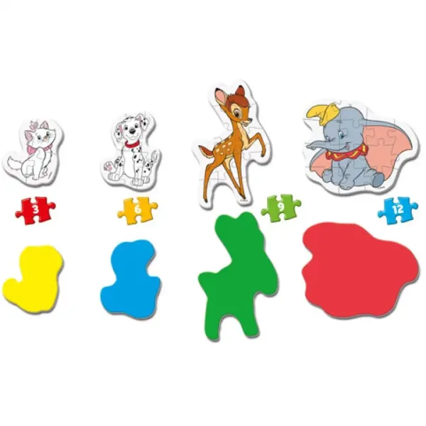 Disney zvieratá 4 v 1 puzzle set - Clementoni obrázok 2