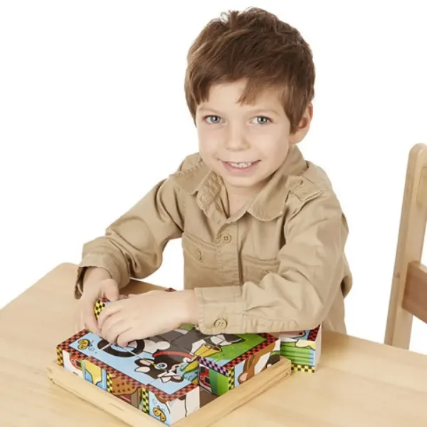 Domáce zvieratká drevené kocky - Melissa & Doug obrázok 3