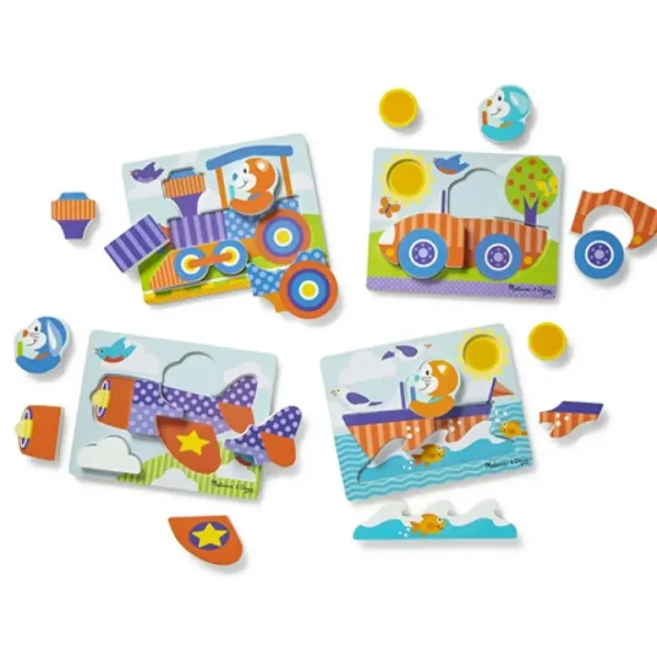 Dopravné vozidlá obrovské drevené puzzle - Melissa & Doug obrázok 3