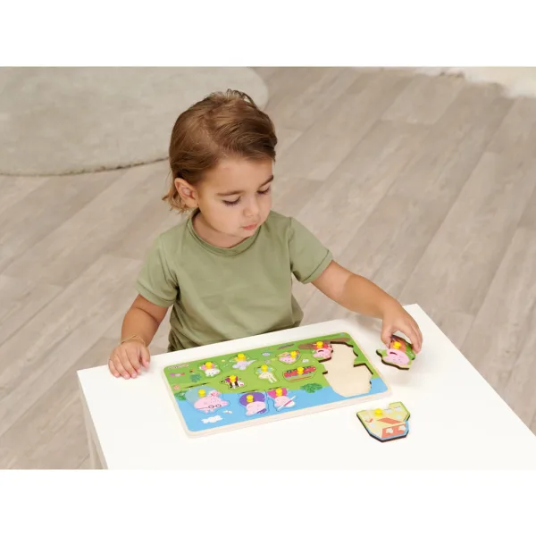 Eichhorn: Peppa prasiatko drevený úchytový tvarový puzzle 13 ks obrázok 2