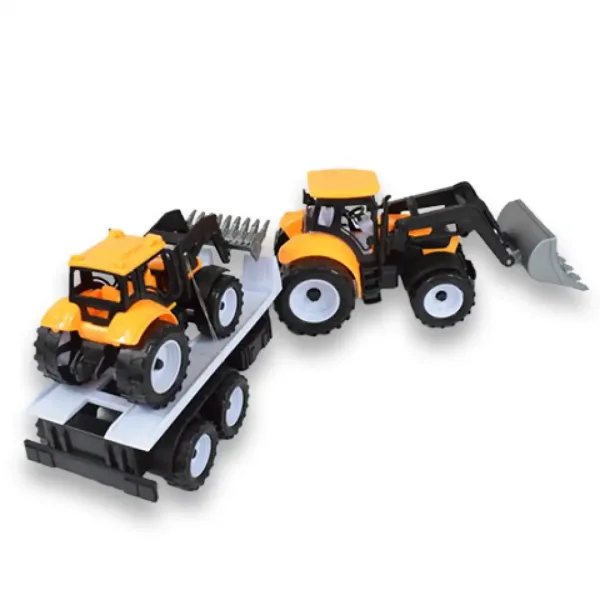 Engineering Truck: 2-dielna súprava Traktor s prívesom a pracovným strojom 46cm obrázok 6