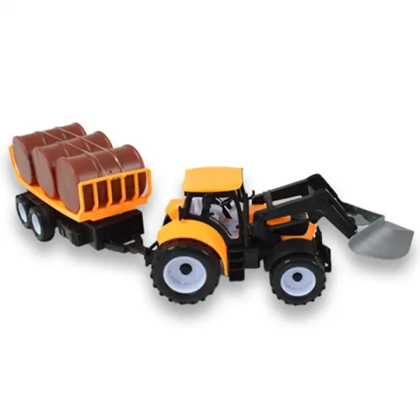 Engineering Truck: Bagrový traktor s prívesom a sudmi v rôznych verziách 43cm obrázok 2