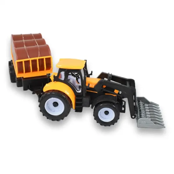 Engineering Truck: Bagrový traktor s prívesom a sudmi v rôznych verziách 43cm obrázok 4