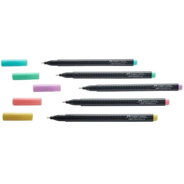 Faber-Castell: Grip 0,4mm-ový pastelový popisovač 5 dielny set obrázok 2