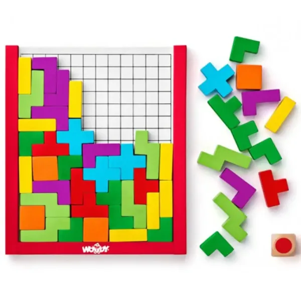 Farebná drevená tetris skladačka - Woodyland obrázok 2
