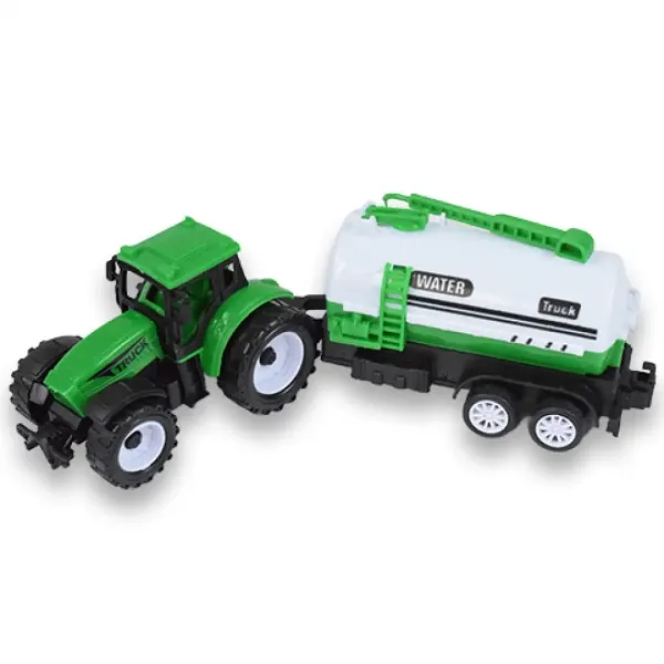 Farm Truck: Dvojdielny zelený set, traktor s prívesom obrázok 3