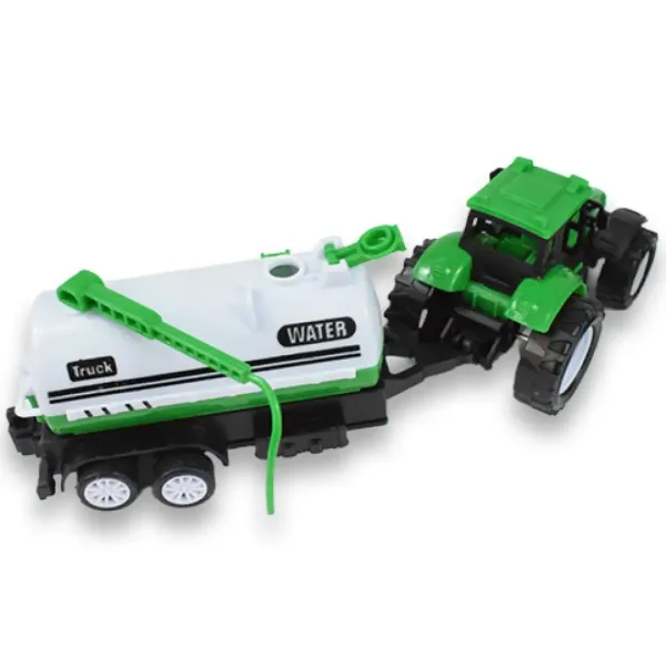 Farm Truck: Dvojdielny zelený set, traktor s prívesom obrázok 6
