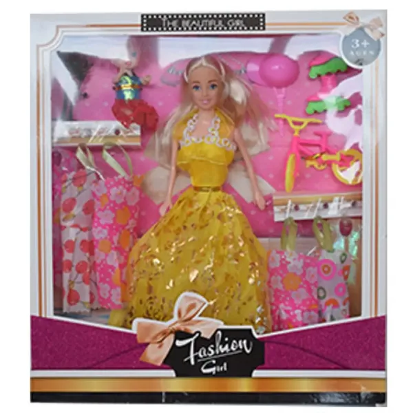 Fashion Girl: Bábika a detská bábika, set s bicyklom a príslušenstvom 28 cm obrázok 6