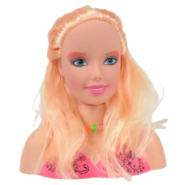 Fashion Girl: Česateľná hlava s blond vlasmi, paletou farieb a príslušenstvom 21cm obrázok 2