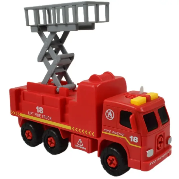 Fire Engine: Rozoberacie hasičské auto so zdvíhacím košom s náradím a zvukom 20cm obrázok 3