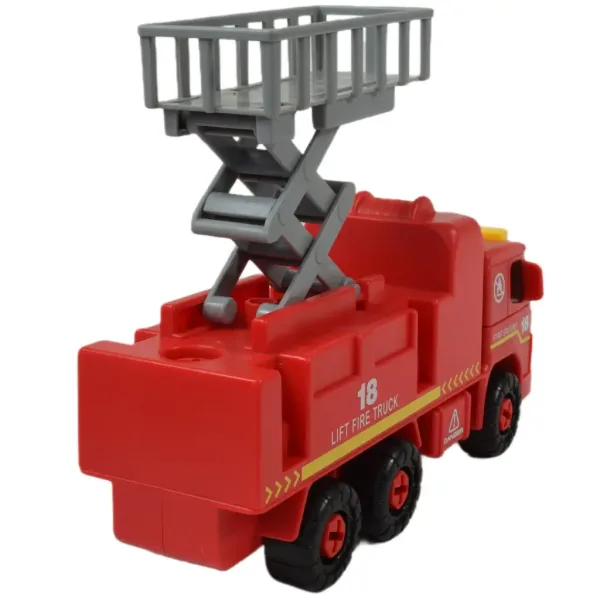 Fire Engine: Rozoberacie hasičské auto so zdvíhacím košom s náradím a zvukom 20cm obrázok 5