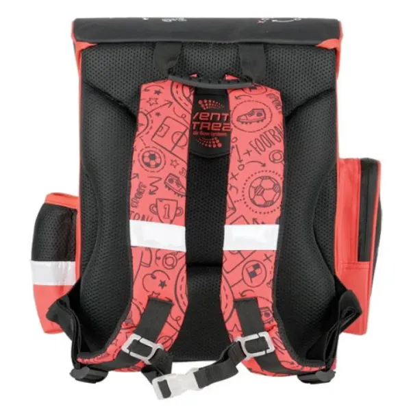 Football čierno-červená ergonomická školská taška, batoh 36x27x14cm - Bambino obrázok 3