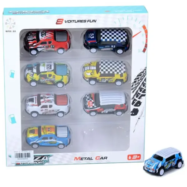 Forza Motorsport 8 dielny set zaťahovacích autíčok obrázok 1