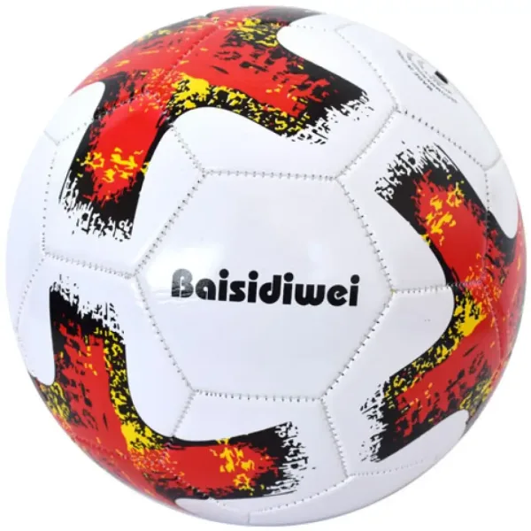 Futbalová lopta s umelej kože s krížovým vzorom 23 cm obrázok 2