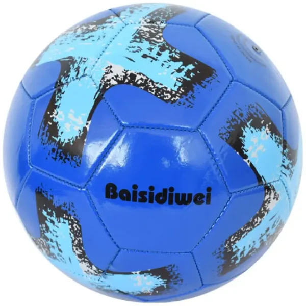Futbalová lopta s umelej kože s krížovým vzorom 23 cm obrázok 3