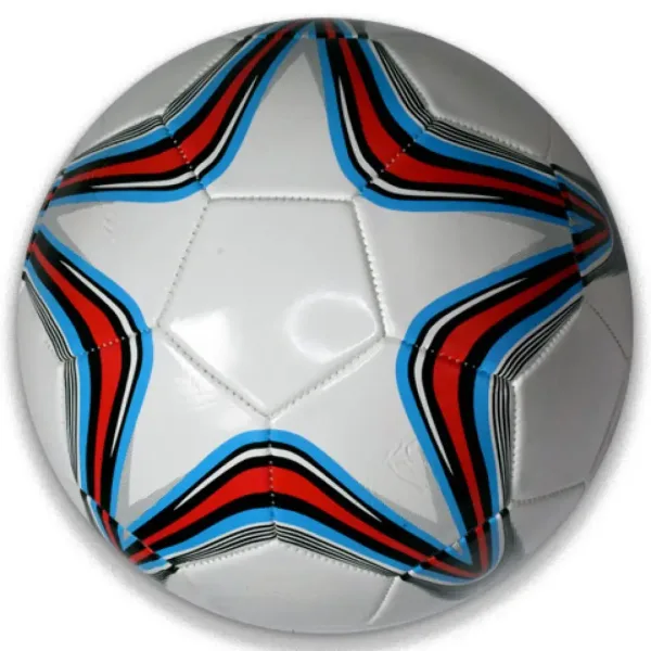 Futbalová lopta z umelej kože s hviezdičkovým vzorom 22 cm - rôzne verzie obrázok 3