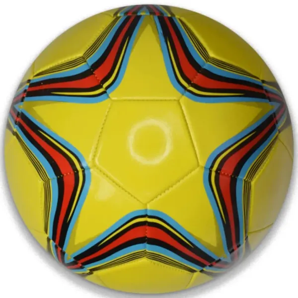 Futbalová lopta z umelej kože s hviezdičkovým vzorom 22 cm - rôzne verzie obrázok 5