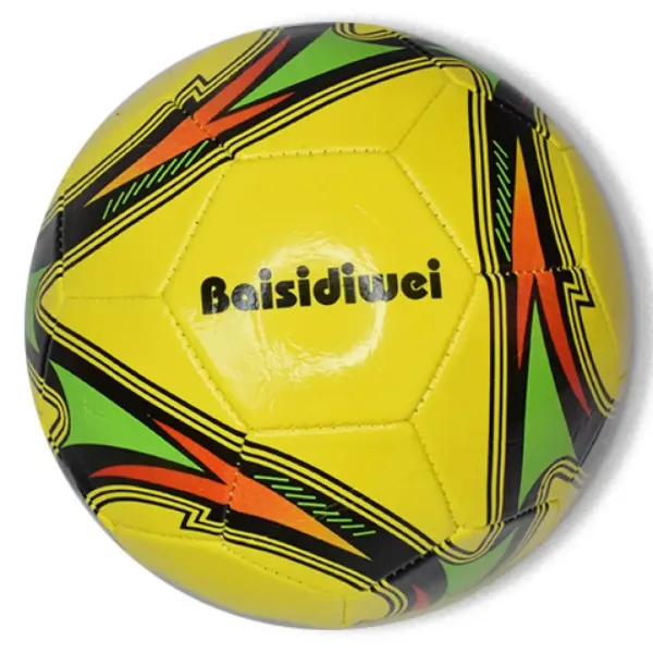 Futbalová lopta z umelej kože v neónových farbách 23cm obrázok 2