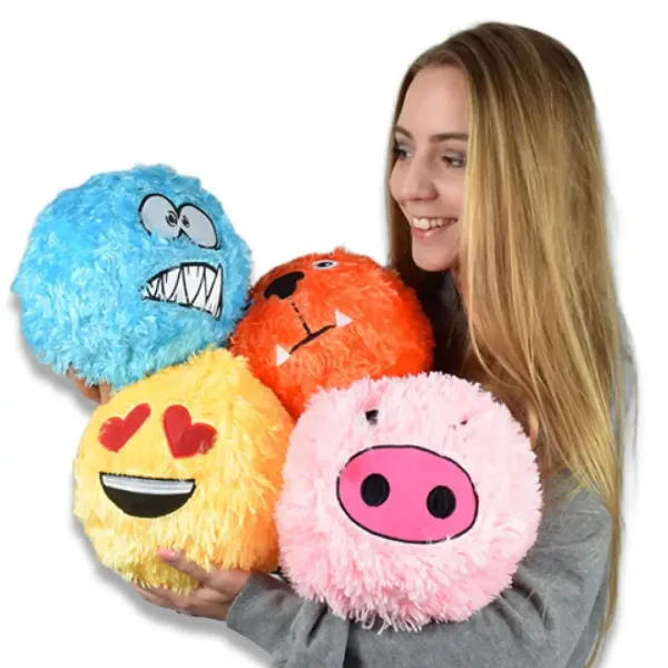 Fuzzy zábavná chlpatá plyšová lopta v rôznych variantoch 23cm obrázok 2