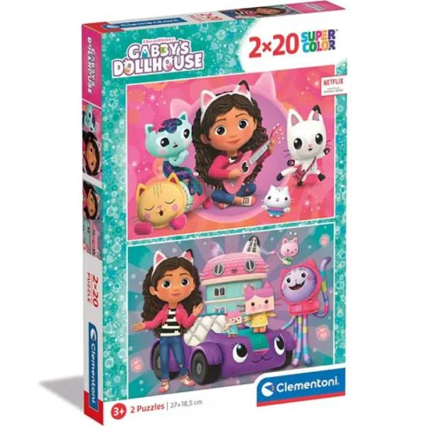 Gábinin kúzelný domček Supercolor 2x20ks puzzle - Clementoni obrázok 1