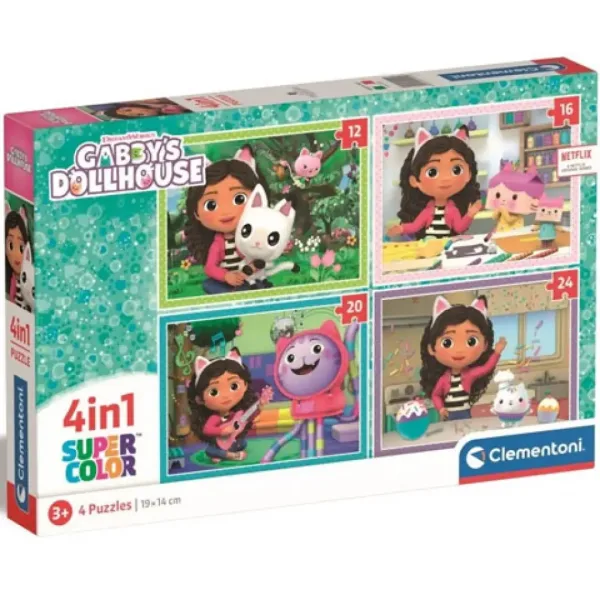 Gábinin kúzelný domček Supercolor 4v1 puzzle - Clementoni obrázok 1