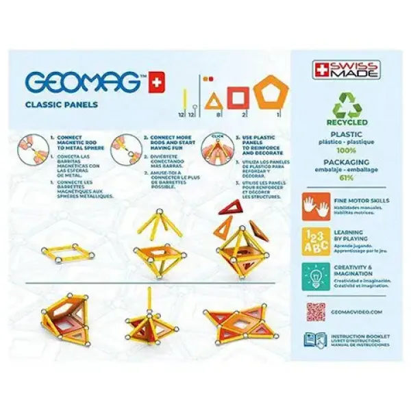 Geomag Green Line Classic Panels magnetická stavebnica 35 dielny set obrázok 2