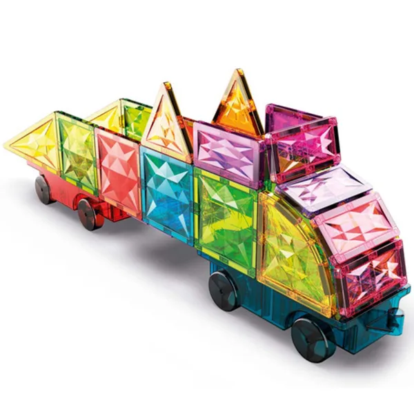 Geomag: Magnetic Tiles Gems vozidlá magnetická stavebnica, 24 ks obrázok 3