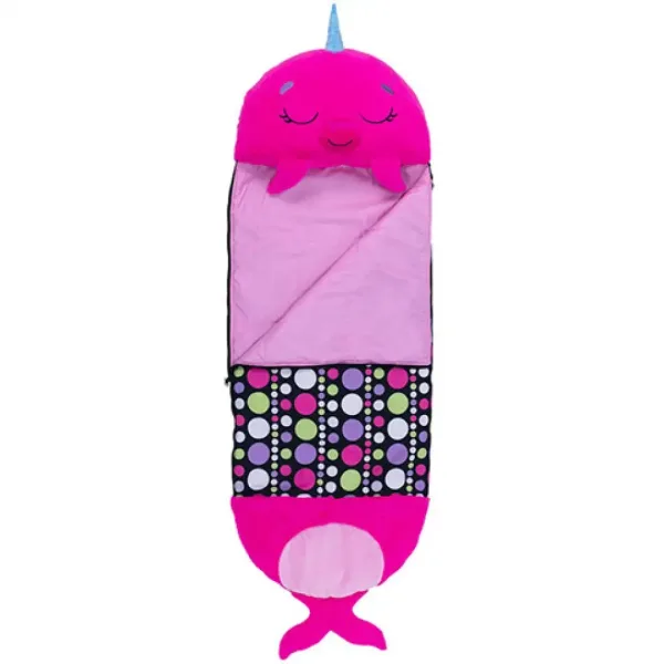 Happy Nappers: Ružová veľryba, spací vak s vankúšom 137cm obrázok 2
