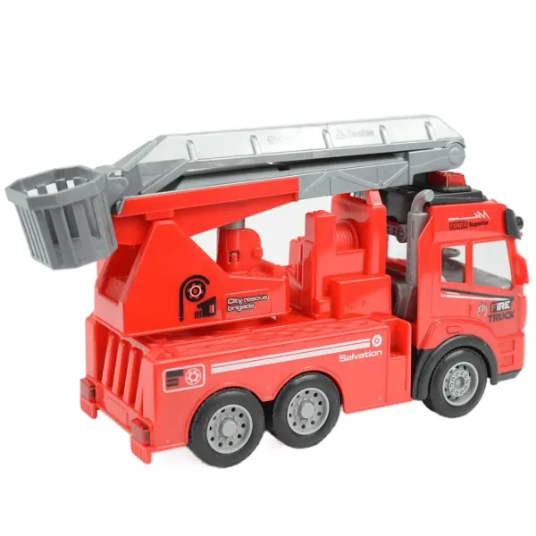 Hasičské auto so zdvižným košom a svetelnými efektmi na diaľkové ovládanie 1/43 27MHz 21cm obrázok 2