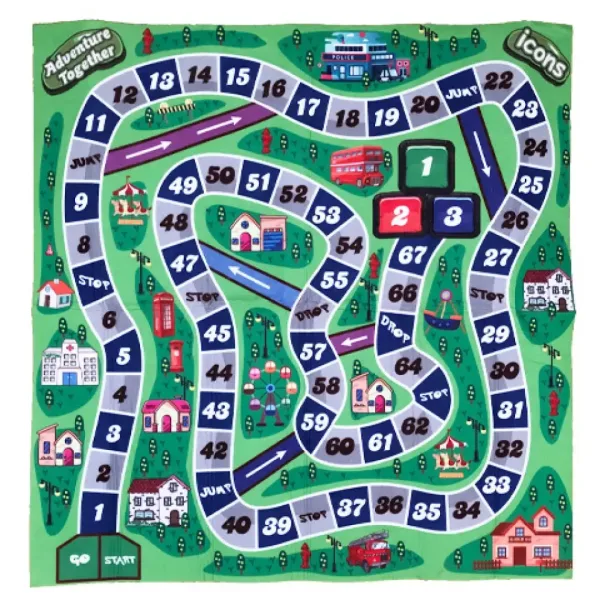 Hasičské auto spoločenská hra, koberec na hru 70x70 cm obrázok 2