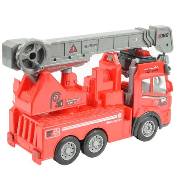 Hasičské vozidlo so žeriavom a svetelnými efektmi na diaľkové ovládanie 1/43  27MHz 20cm obrázok 2
