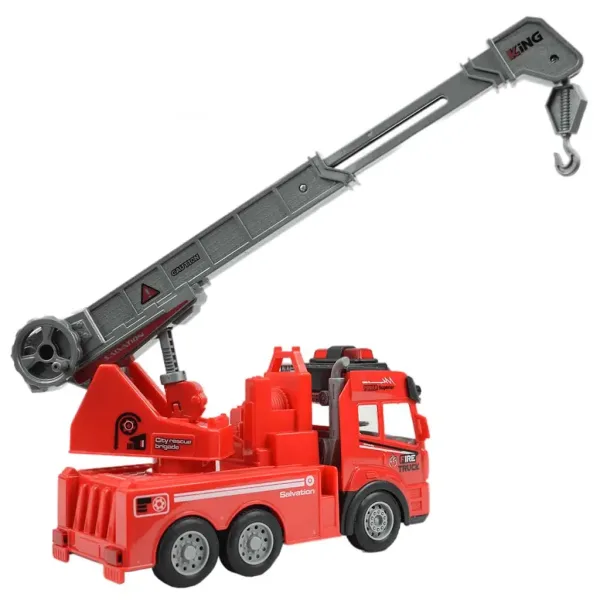 Hasičské vozidlo so žeriavom a svetelnými efektmi na diaľkové ovládanie 1/43  27MHz 20cm obrázok 3