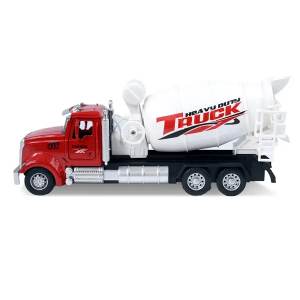 Heavy Duty Truck: Kovový model domiešavača s otvárateľnými dverami a otočným bubnom 1/36 obrázok 4