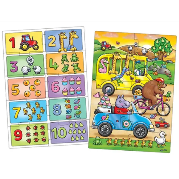 Hľadaj a nájdi... Čísla 2x10 dielne vzdelávacie puzzle obrázok 2