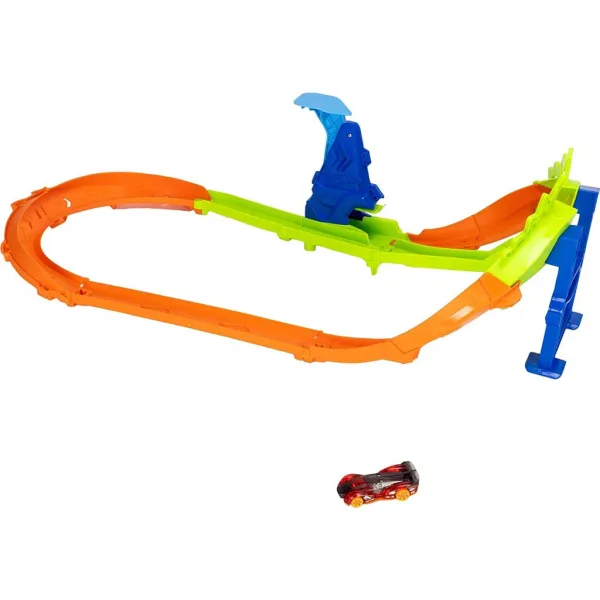 Hot Wheels: Majstrovstvá dráhových setov - Okruhový závod s odrazovým mostíkom - Mattel obrázok 4