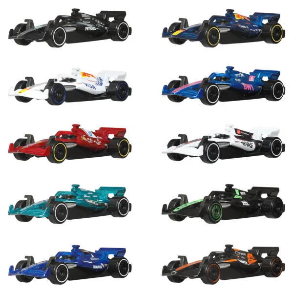 Hot Wheels Malé autá: F1 10 kusová sada - Mattel obrázok 2