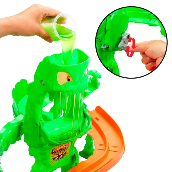 Hot Wheels Monster Trucks Slizký Monster Chaos Dráha - Mattel obrázok 3