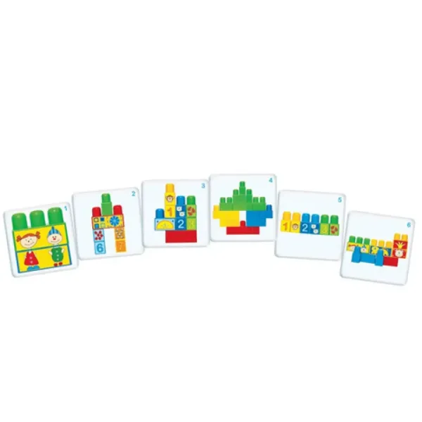 Hraj a uč sa!: Počúvaj a postav to! Stavebná hra s rozvojovými kartami - D-Toys obrázok 2