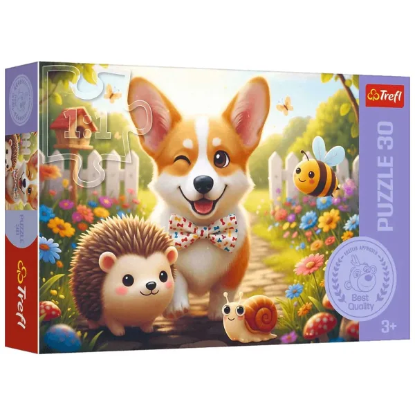Jednodňový puzzle s Corgi psíkom 30 kusov - Trefl obrázok 1