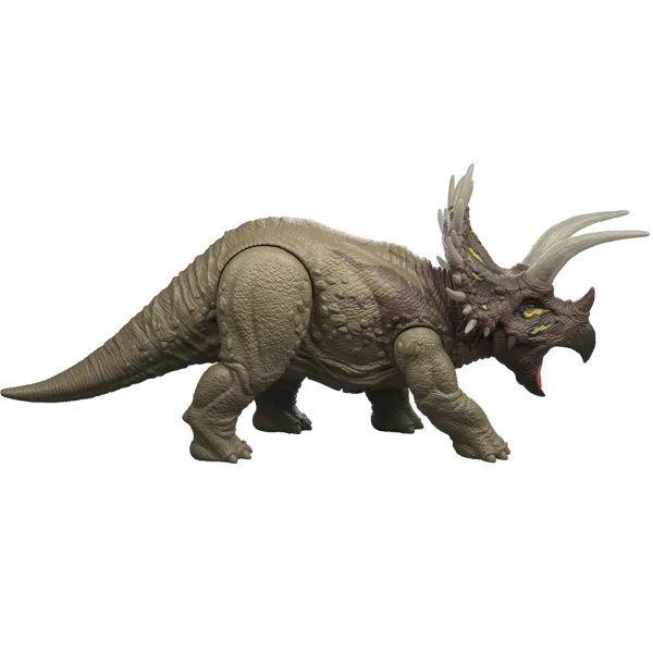 Jurassic World: Triceratops útočný dinosaurus so zvukom a svetlom – Mattel obrázok 2