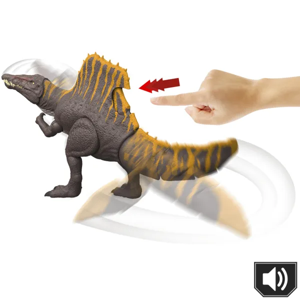 Jurassic World: Znovuzrodenie Tail Thrasher Spinosaurus – kolosálna figúrka dinosaura - Mattel obrázok 2