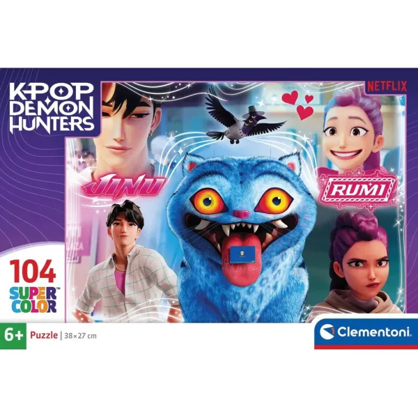 K-Pop démonlovci Derpy a priatelia 104ks SuperColor puzzle – Clementoni obrázok 1