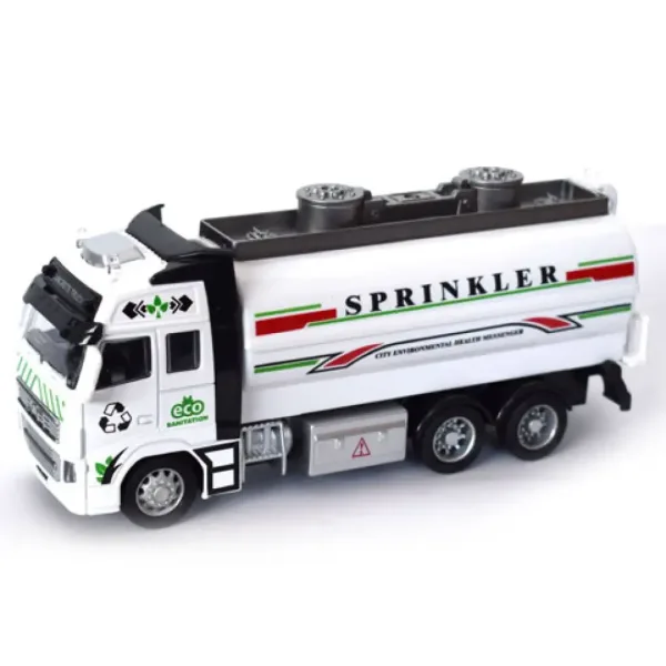 Kamión s cisternou so svetlom a zvukom v bielej farbe 1/38 obrázok 2