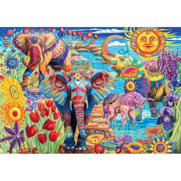 Karnaval slonov 500ks HQC kompaktný puzzle - Clementoni obrázok 2