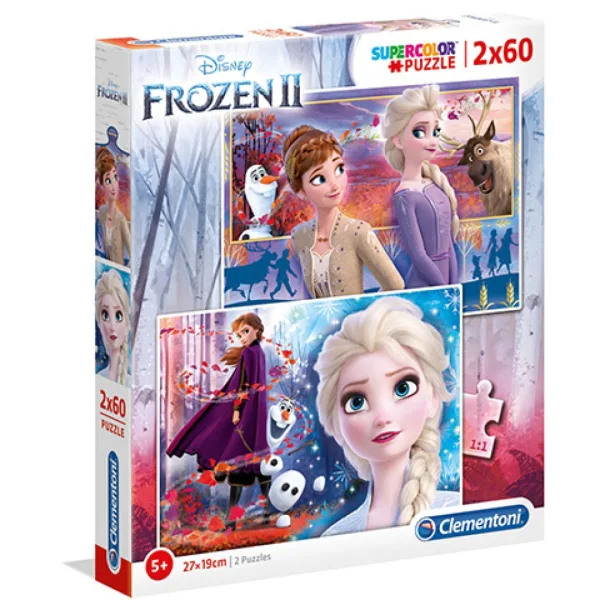 Ľadové kráľovstvo 2 Supercolor 2 v 1 puzzle 2x60ks - Clementoni obrázok 1