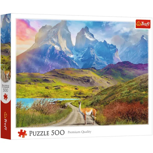 Láma v Patagónii 500ks puzzle - Trefl obrázok 1