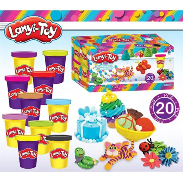 Lanyi-Toy veselý plastelínový set s nástrojmi na tvarovanie obrázok 2