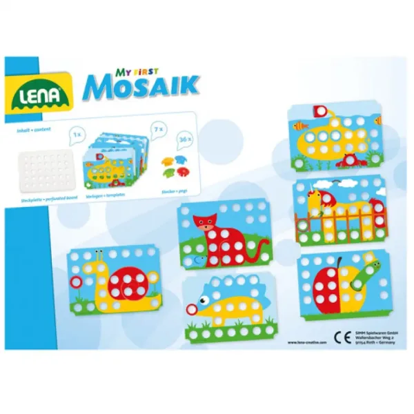 LENA: Mosaik Prvý Pötyi kreatív set 7 vzormi 32mm 36ks obrázok 2